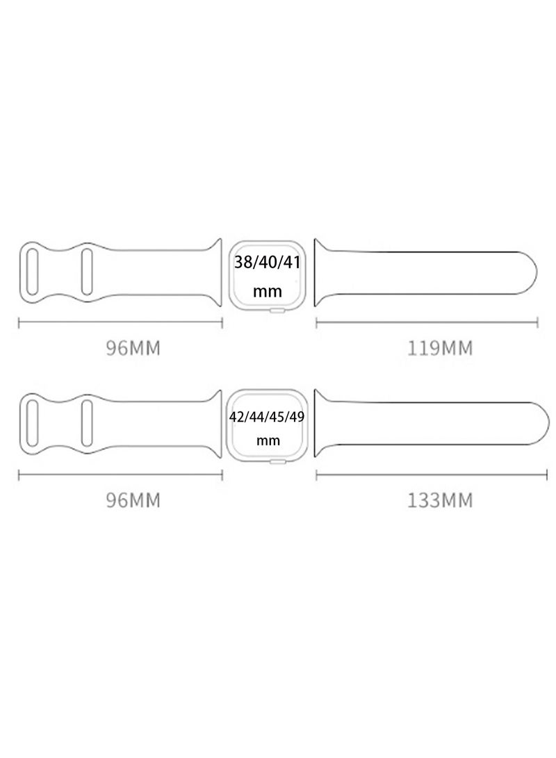 Mint Green 42/44/45/49mm Compatible With Apple Watch erfly Buckle, Suitable For Men And Women, Silicone Eight-Shaped Buckle Strap Wristband Compatible With Iwatch Full Series - Image 2